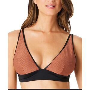 Sanctuary Earth Snake Bite Plunge Bikini Top XL NWT